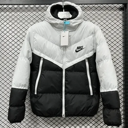 2025-26 CV001 NK White Black Hooded Cotton Coat #棉衣