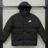 2025-26 XD9901 NK Black Hooded Cotton Coat #棉衣