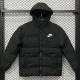 2025-26 XD9901 NK Black Hooded Cotton Coat #棉衣