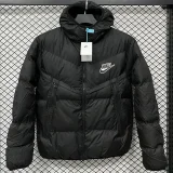 2025-26 CV003 NK Black Hooded Cotton Coat #棉衣