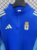 2025-26 Real Oviedo Blue Half Pull Sportswear Top #半拉上衣