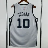 2025-26 SA Spurs SOCHAN #10 Grey Top Quality Hot Pressing NBA Jersey
