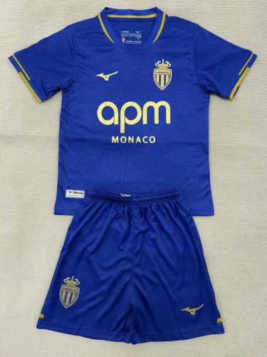 2025-26 Monaco Away Kids Soccer Jersey