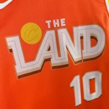 2025-26 Cleveland Cavaliers GARLAND #10 Orange City Edition Top Quality Hot Pressing NBA Jersey