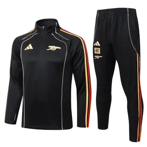 2025-26 ARS Black Half Pull Tracksuit #B25113(半拉链)