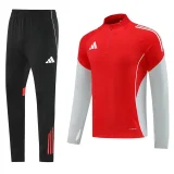 2025 AD Red Half Pull Tracksuit #AB09 (半拉链)