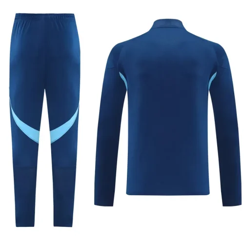 2025 AD Lake blue Half Pull Tracksuit #AB09 (半拉链)