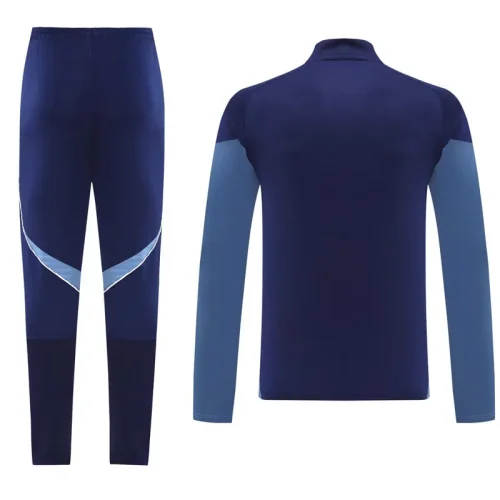 2025 AD Royal blue Half Pull Tracksuit #AB09 (半拉链)