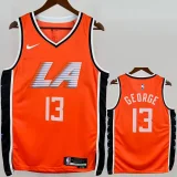 2025-26 Clippers GEORGE #13 Orange City Edition Top Quality Hot Pressing NBA Jersey