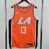 2025-26 Clippers GEORGE #13 Orange City Edition Top Quality Hot Pressing NBA Jersey