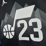 2025-26 JAZZ MARKKANEN #23 Black Top Quality Hot Pressing NBA Jersey (Trapeze Edition) 飞人版