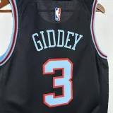 2025-26 BULLS GIDDEY #3 Black City Edition Top Quality Hot Pressing NBA Jersey