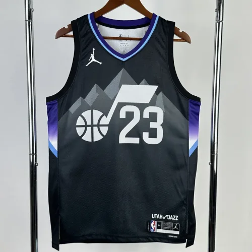 2025-26 JAZZ MARKKANEN #23 Black Top Quality Hot Pressing NBA Jersey (Trapeze Edition) 飞人版