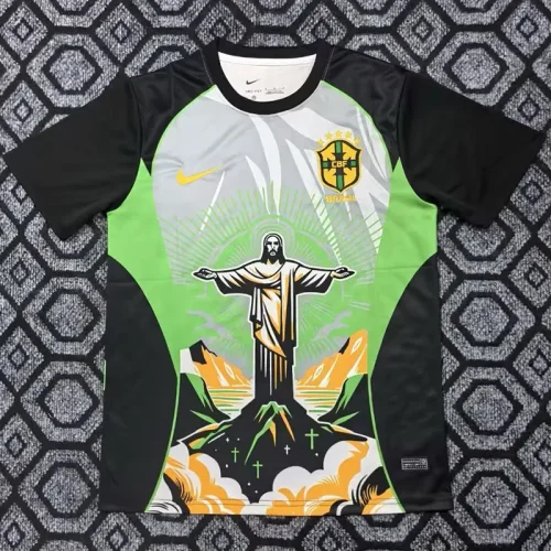 2025-26 Brazil Green Grey Special Edition Training shirts (女神)