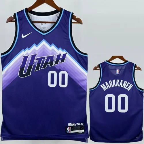 2025-26 JAZZ MARKKANEN #00 Purple Top Quality Hot Pressing NBA Jersey