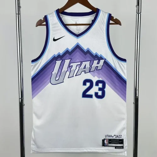 2025-26 JAZZ MARKKANEN #23 White Top Quality Hot Pressing NBA Jersey