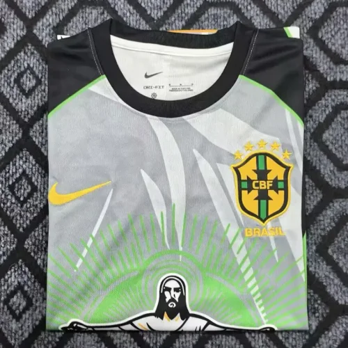 2025-26 Brazil Green Grey Special Edition Training shirts (女神)