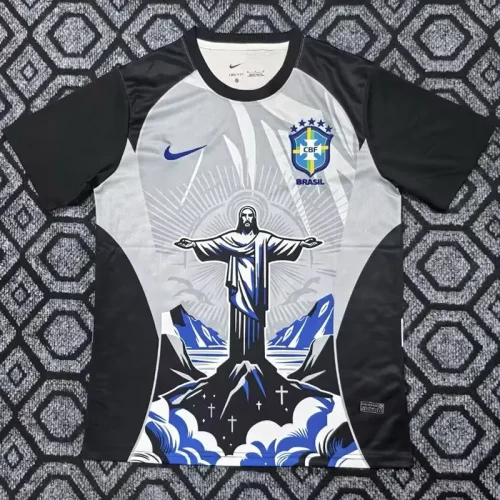 2025-26 Brazil Blue Grey Special Edition Training shirts (女神)