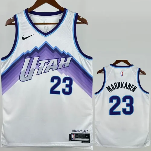 2025-26 JAZZ MARKKANEN #23 White Top Quality Hot Pressing NBA Jersey