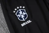 2025-26 Brazil Black Half Pull Tracksuit #B25131(半拉链)
