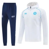 2025-26 Napoli White Hoodie Jacket Tracksuit #01