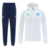 2025-26 Napoli White Hoodie Jacket Tracksuit #01
