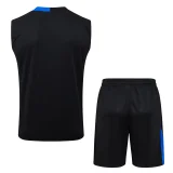 2025-26 PSG Black Tank top and shorts suit #D25239