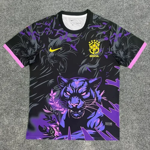 2025-26 Brazil Purple Special Edition Training shirts (猎豹)
