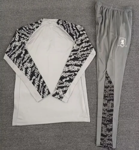 2025-26 Middlesbrough Gray Half Pull Tracksuit (Pants Have Pocket)(半拉链)