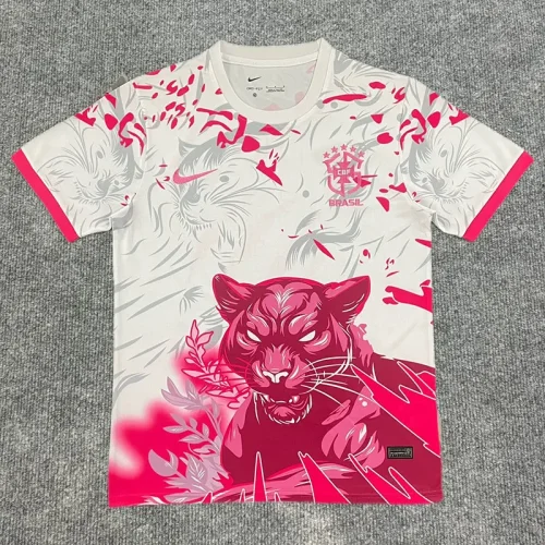 2025-26 Brazil Pink Special Edition Training shirts (猎豹)