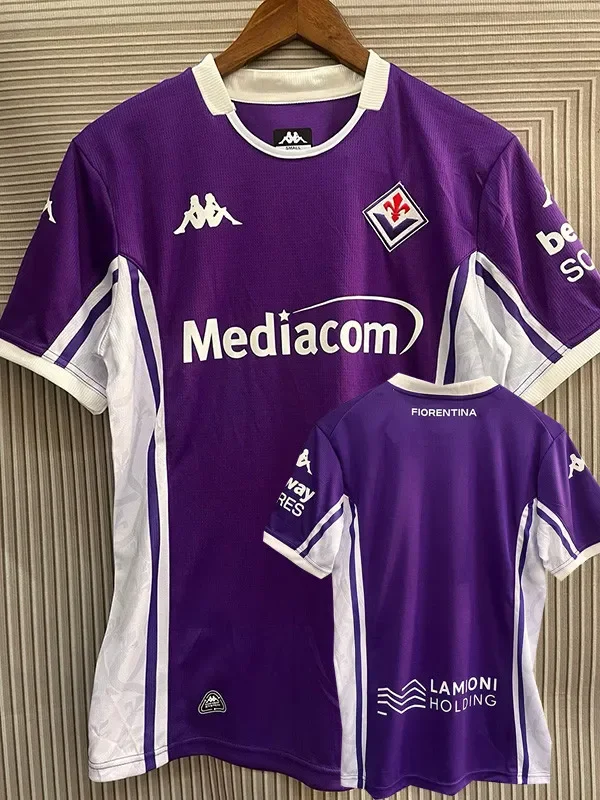 2025-26 Fiorentina Home Fans Soccer Jersey (广告版)