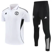 25-26 Man Utd White Polo Tracksuit