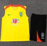 25-26 Brazil Yellow Tank top and shorts suit #D25250