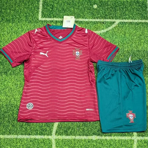 26-27 Portugal Home Kids Soccer Jersey
