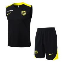 25-26 Ittihad Black Tank top and shorts suit #D25248