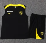 25-26 Ittihad Black Tank top and shorts suit #D25248