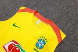 25-26 Brazil Yellow Tank top and shorts suit #D25250