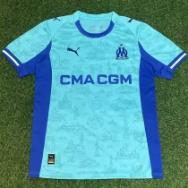 25-26 Marseille Lake blue Goalkeeper Fans Soccer Jersey