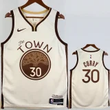 25-26 WARRIORS CURRY #30 Khaki City Edition Top Quality Hot Pressing NBA Jersey (V领)