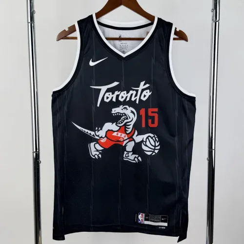 25-26 Raptors CARTER #15 Black City Edition Top Quality Hot Pressing NBA Jersey