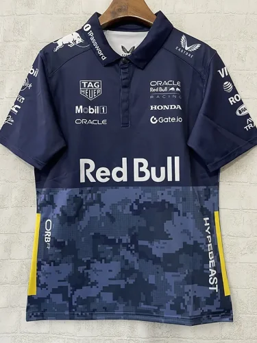2025 Red Bull Royal blue Polo Racing Suit