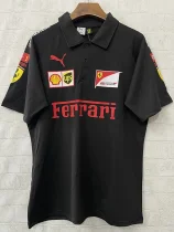 25-26 F1 Ferrari Black Casual Polo Racing Suit (有领)