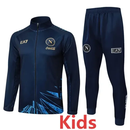 25-26 Napoli Royal blue Kids Jacket Tracksuit #E25201(童装)