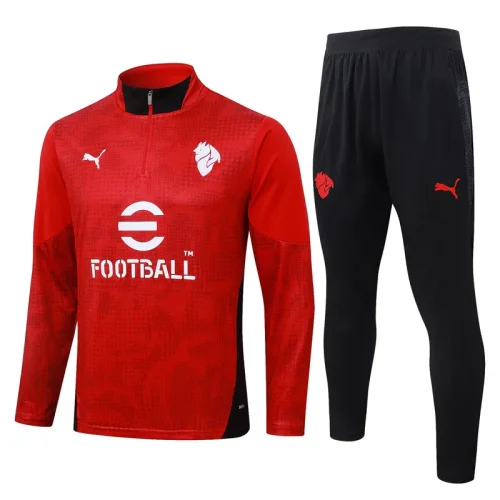 25-26 ACM Red Half Pull Tracksuit #B25143(半拉链)