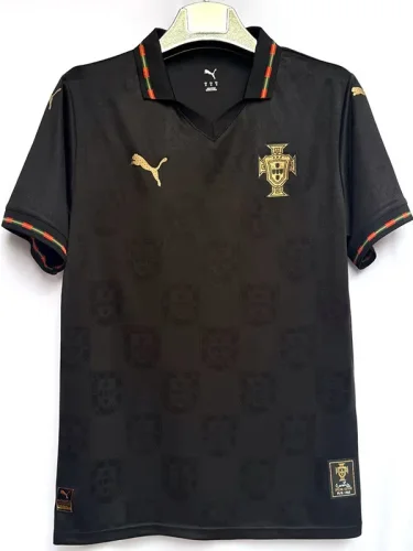 25-26 Portugal Black Special Edition Player Version Soccer Jersey (有领)