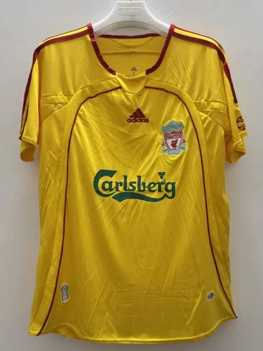 2006-2007 LIV Yellow Retro Soccer Jersey