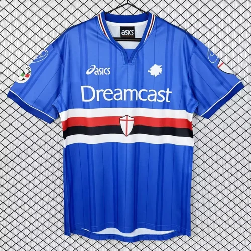 2000-2001 Sampdoria Home Retro Soccer Jersey (带章)