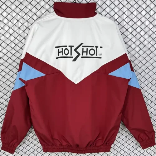 1993-1994 Sevilla White Red Retro Windbreaker