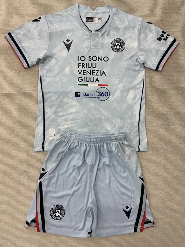 25-26 Udinese Away Kids Soccer Jersey