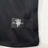 2007-2008 Man Utd Away Black Retro Soccer Jersey